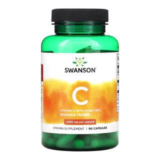 Vitamina C 1000mg Rosa Mosqueta Swanson 90Caps Importado