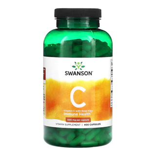 Vitamina C 500mg Rosa Mosqueta Swanson 400Cáps Importado