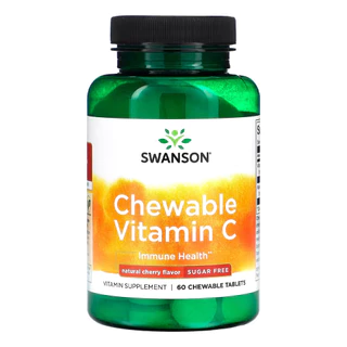 Vitamina C Mastigável Swanson 60 Chwbls Cereja Importado