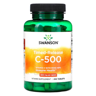 Vitamina C-500 Swanson Rose Hips 250 Tablets Importado