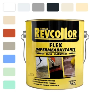 Tinta Emborrachada Impermeabilizante Colorido Telhado Paredes Lajes Muros 4kg