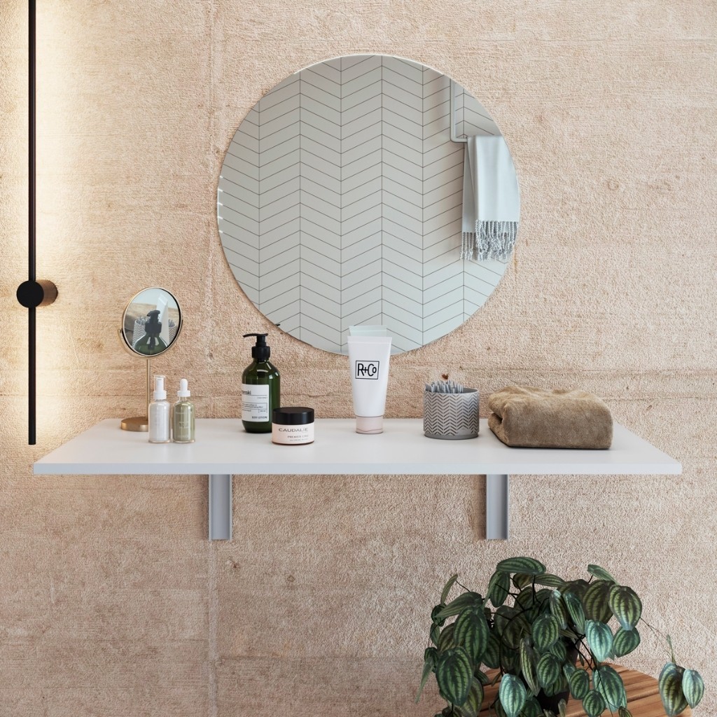 Mesa Dobrável de cozinha pequena 90x50 para Estudos e Café retratil de parede penteadeira