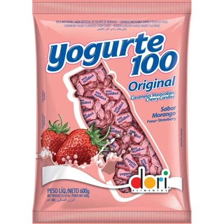 Bala Dori Yogurte Morango 600g