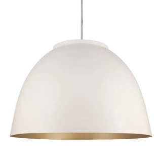Luminária Pendente Branco Fosco Dourado Mate Mesa 45cm 1XE27
