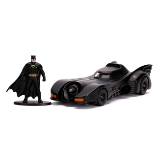 Miniatura Carro Batmóvel (1989) c/ Figura Metals Die Cast 1:32
