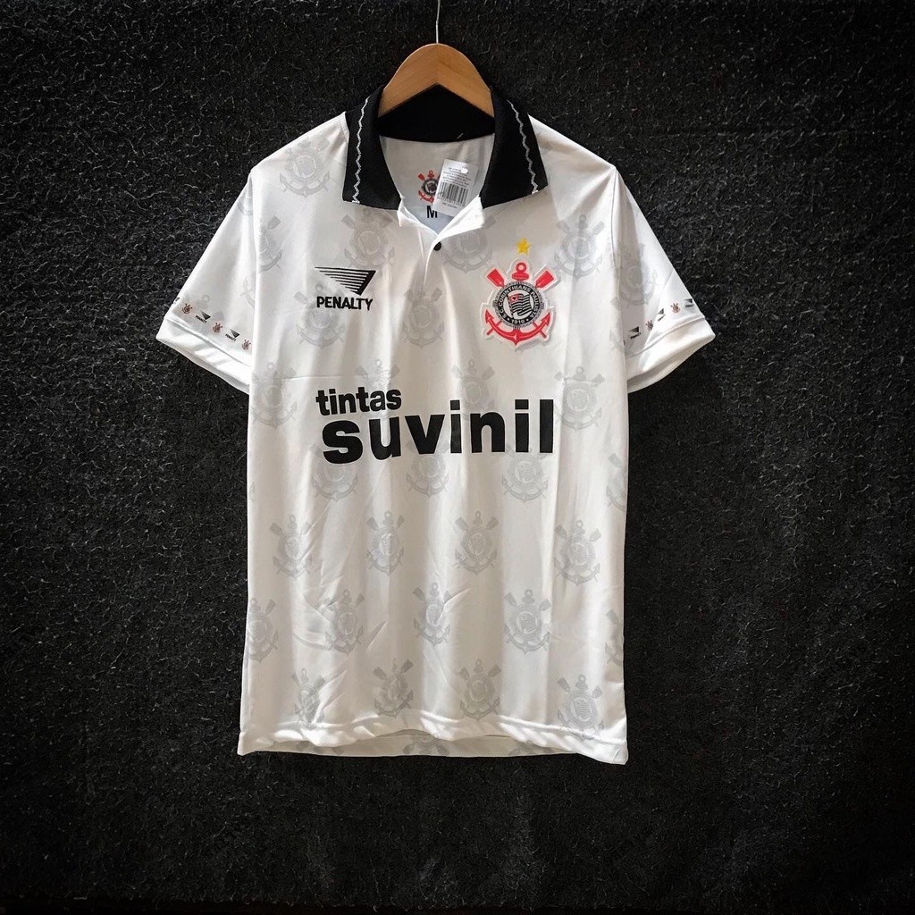 Camisa retrô SUVINIL 1995 / Branca-Corinthians