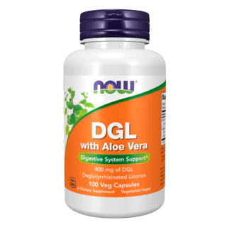 Dgl 400mg Now Food com Aloe Vera 100 Caps Importado