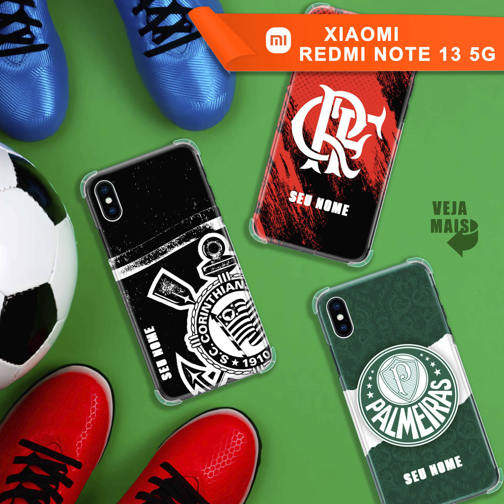 Capa Capinha - Xiaomi Redmi Note 13 5G - Futebol Personalizada