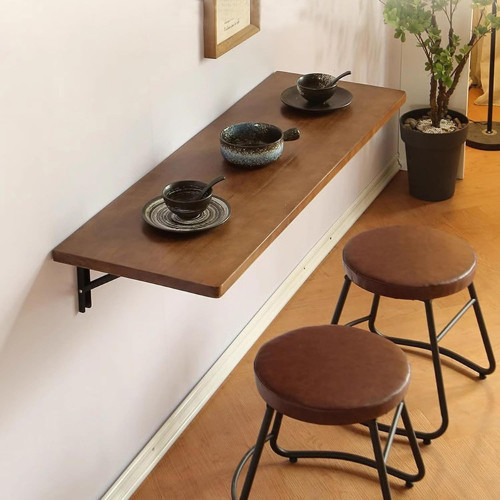 Mesa Dobravel de cozinha suspensa de Parede 120cm x 50cm Suporta até 70kg decoração elegante
