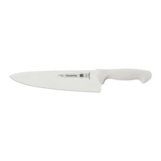Faca Chef Tramontina Premium com Lâmina em Aço Inox e Cabo de Polipropileno Branco 10"