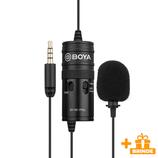 Microfone de Lapela By-m1 Pro Boya Preto