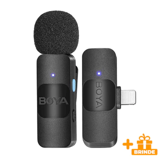 Microfone Sem Fio Boya By-v1 Apenas Iphone/Lightning Preto