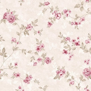 Papel De Parede Adesivo Autocolante Lavável Floral Rosa Quarto Sala