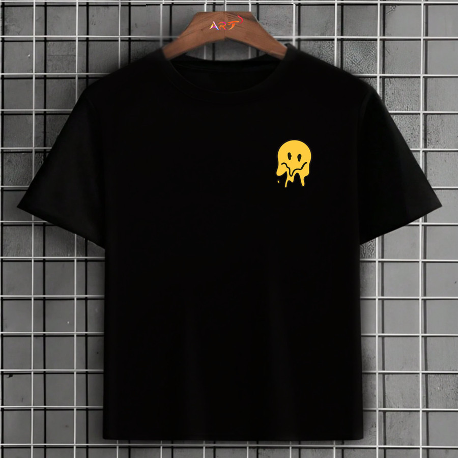 Camisa Camiseta Masculina Basica Blusa Streetwear 100% algodão Smile Derretendo Trabalho Academia