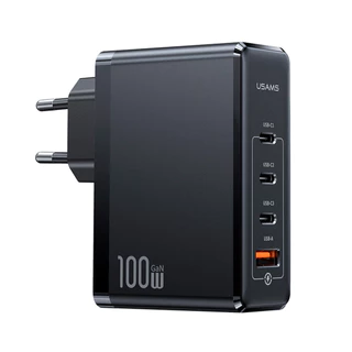 Carregador de Mesa Usams Portas Usb A/C Máx. 100W Preto