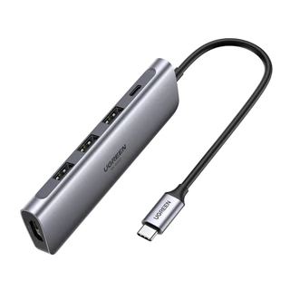 Hub Adaptador UsbC Ugreen 5 In 1 Hdmi 4k/60hz Cinza Espacial