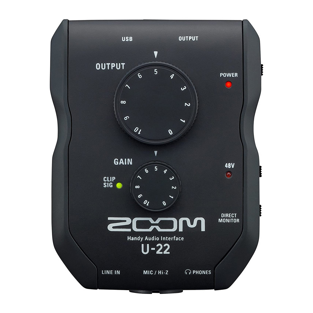 Zoom U22 Interface de Áudio Portátil 2in/2out Gravação Móvel