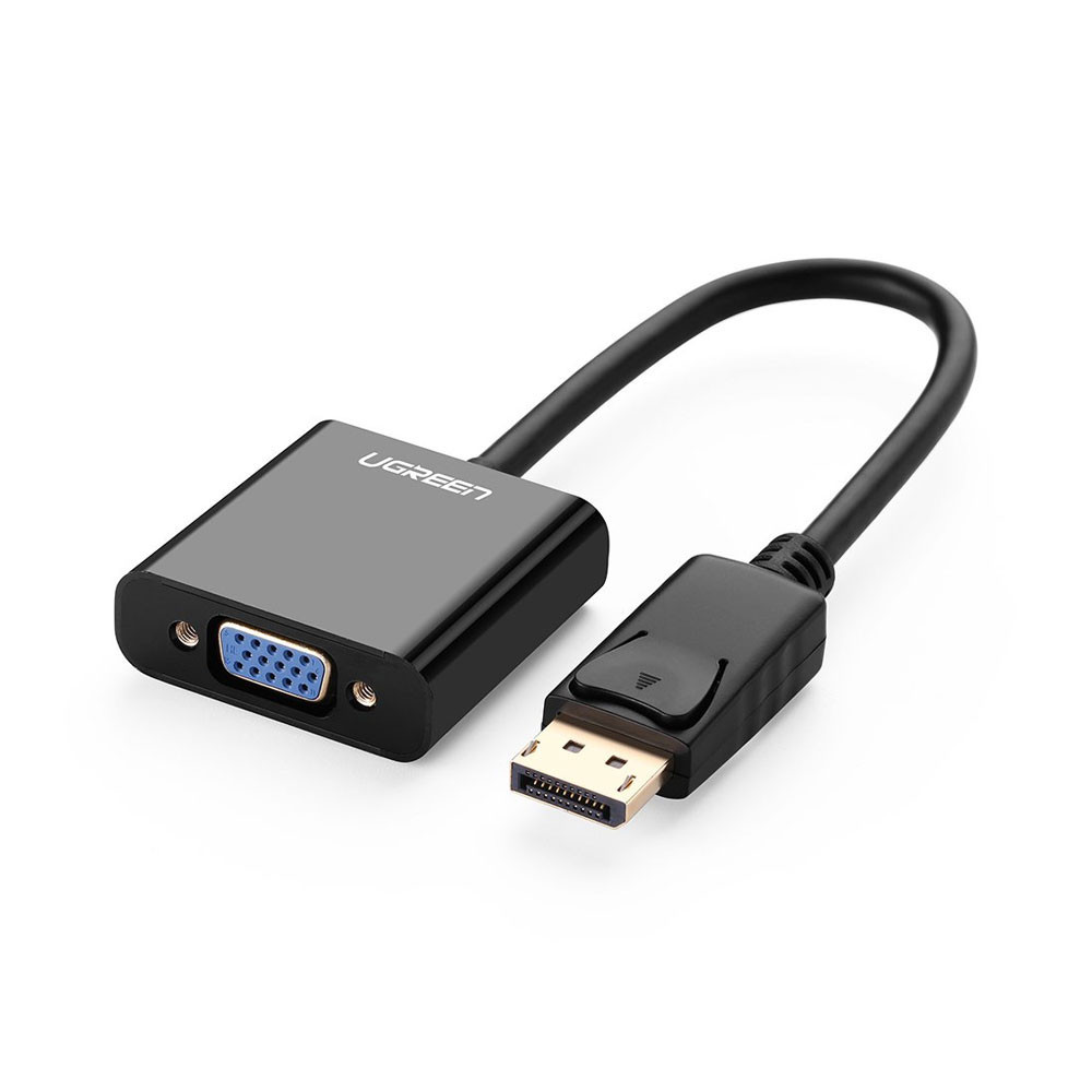 Adaptador Vídeo Ugreen DisplayPort Macho p/Vga Fêmea Preto