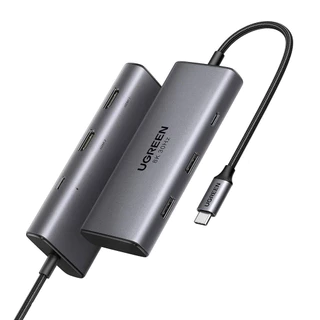 Hub Adaptador Ugreen 6 em 1 p/ Usb C + PD 8K-30Hz Cinza