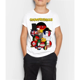 Camiseta Infantil Countryballs Bolas De Países Lk-102