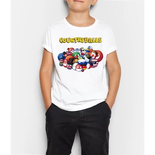Camiseta Infantil Countryballs Bolas De Países Lk-101