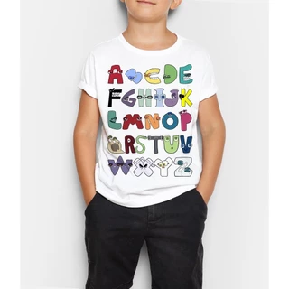 Camiseta Infantil Alphabet Lore Alfabeto Completo LK-078