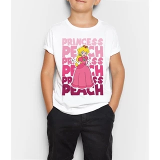 Camiseta Infantil Princesa Peach Nintendo Snes Super LK-077