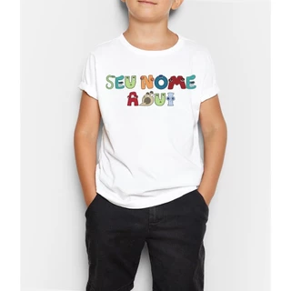 Camiseta Infantil Alphabet Lore Personalizada Nome Alfabeto Envie seu nome