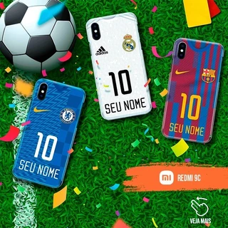 Capa Capinha - Redmi 9C - Times Europeus UEFA League Personalizado