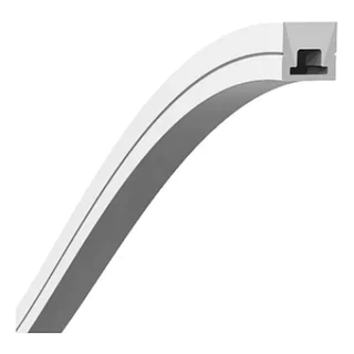 Perfil Silicone Flexível 5 Metros P Fita Led Sobrepor 15x10