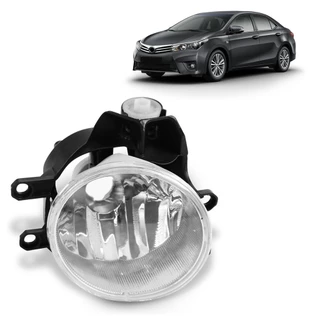Farol de Milha Auxiliar Corolla 2015 2016 2017 2018 2019 2020 Carcaça Preta Lente Lisa