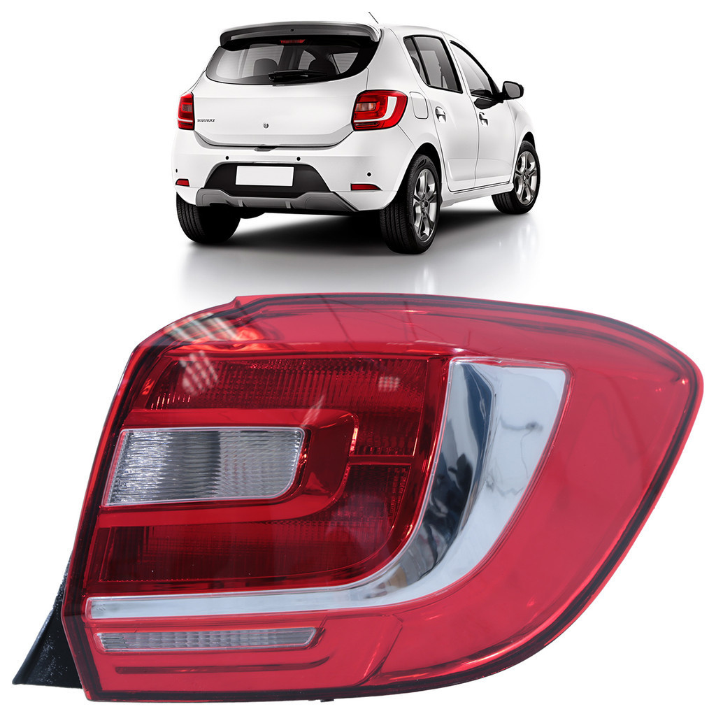 Lanterna Traseira Sandero 2015 2016 2017 2018 2019 2020 Bicolor ...