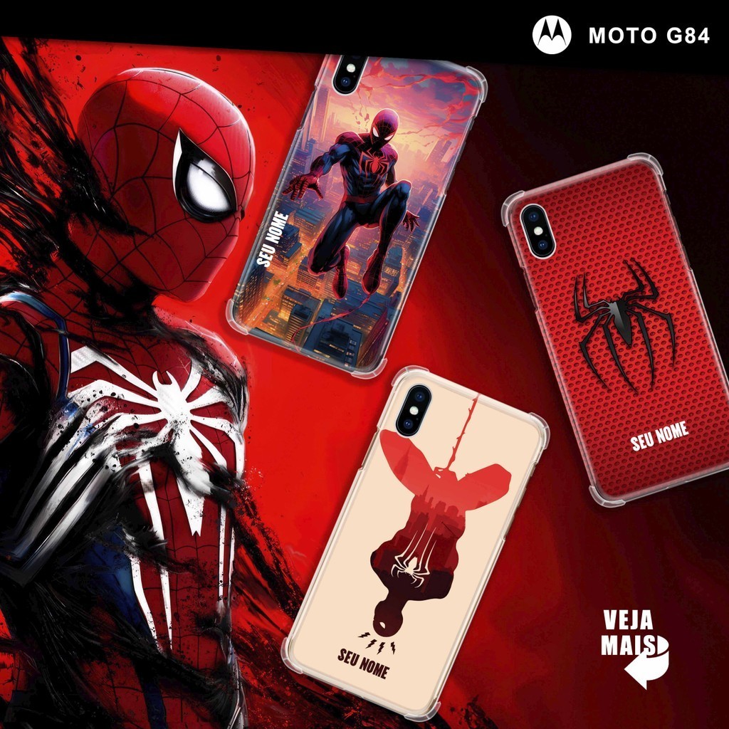 Capa Capinha - Motorola Moto G84 - Homem Aranha Personalizada