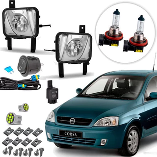 Kit Farol Neblina Auxiliar Farolete Milha Corsa Montana 2003 04 05 06 07 08 09 10 11