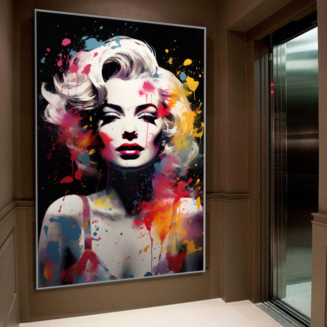 Quadro Decorativo Grande 110x80cm Marilyn Monroe Hall Casa Sala Quarto ...