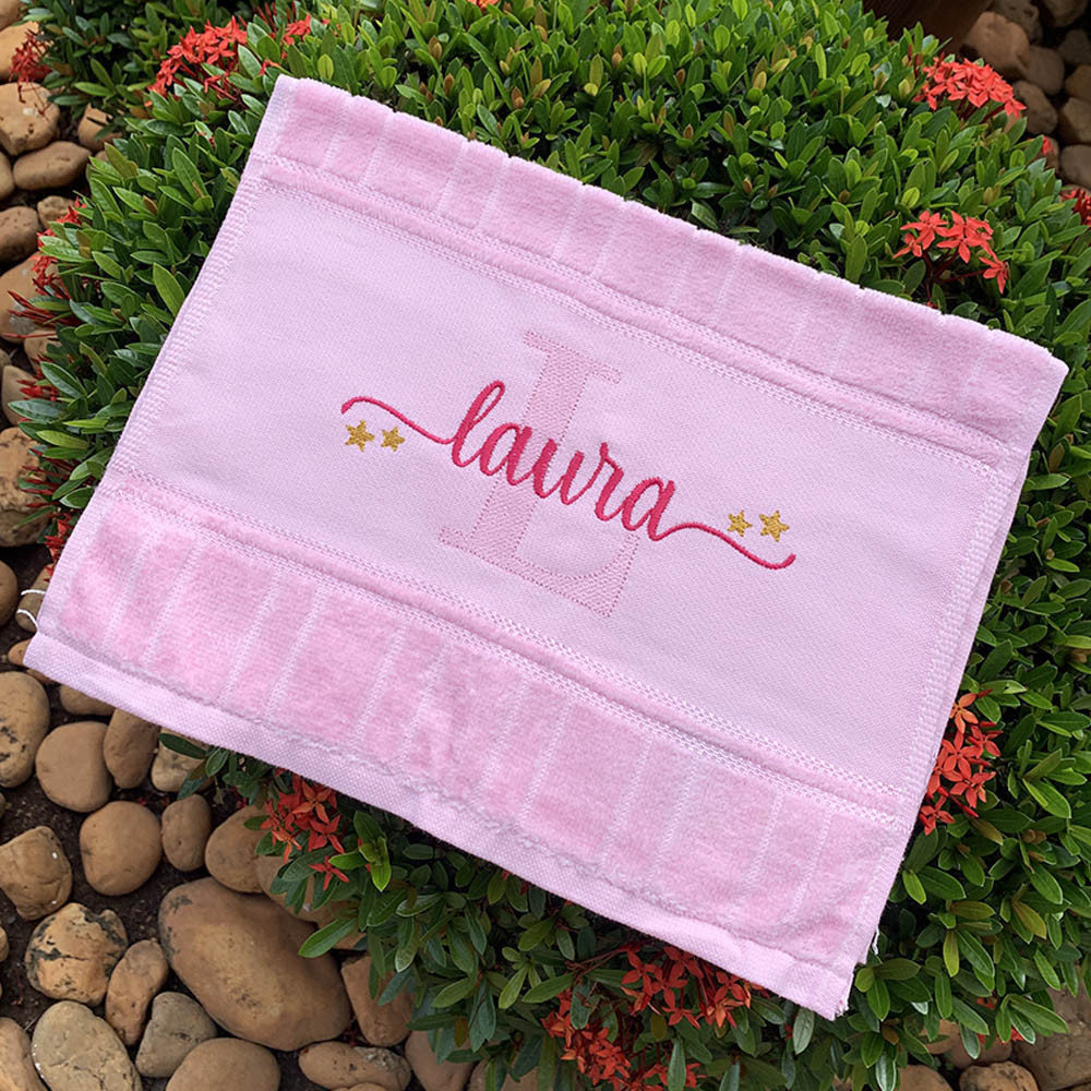 Toalhinha de Boca Bordada Com Nome | Shopee Brasil