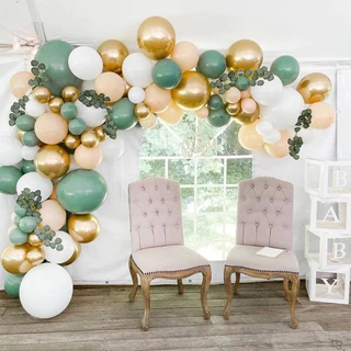 Kit Baloes Verde Boho Arco Desconstruido Decoracao Festa Bexigas Promo