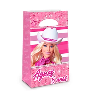 Sacola Personalizada 14,7x9,2x4,1cm Barbie Boiadeira