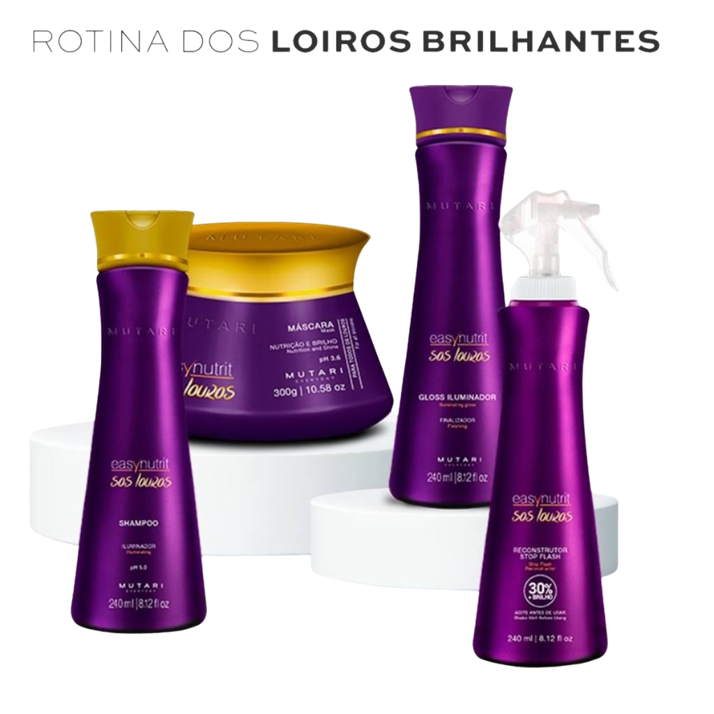 Kit Tratamento Para Cabelos Loiros SOS Loiros Mutari | Shopee Brasil