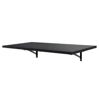 1 Prateleira Preta Mdf 40x35 Mão Francesa - Decoração