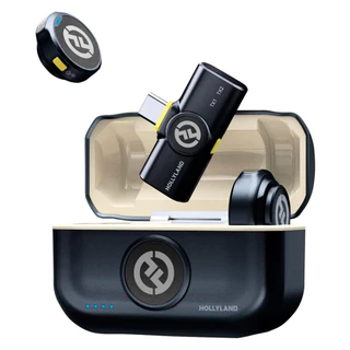 Microfone de Lapela Hollyland Lark M2 Duo Usb C Preto