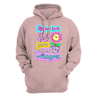 Moletom Estampado Algodão Premium Cristão Confortável Varias Cores Regue Sua Fé