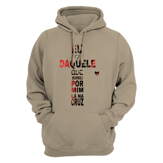 Moletom Cristão Canguru Estampado Confortável Blusa De Frio Sou Dele