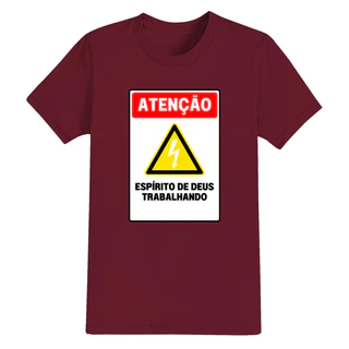 Camiseta Estampada Unissex Estampada Confortável Deus Trabalhando