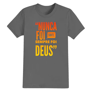 Camiseta Cristã Tecido Algodão Confortável Estampada Sempre Deus