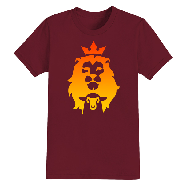 Camiseta Algodão Estampada Cristã Confortável Lion Sol