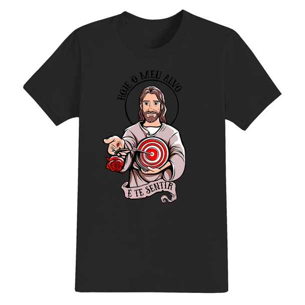 Camiseta Cristã Tecido Algodão Confortável Estampada Jesus Alvo