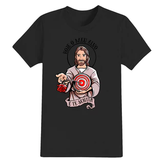 Camiseta Cristã Tecido Algodão Confortável Estampada Jesus Alvo