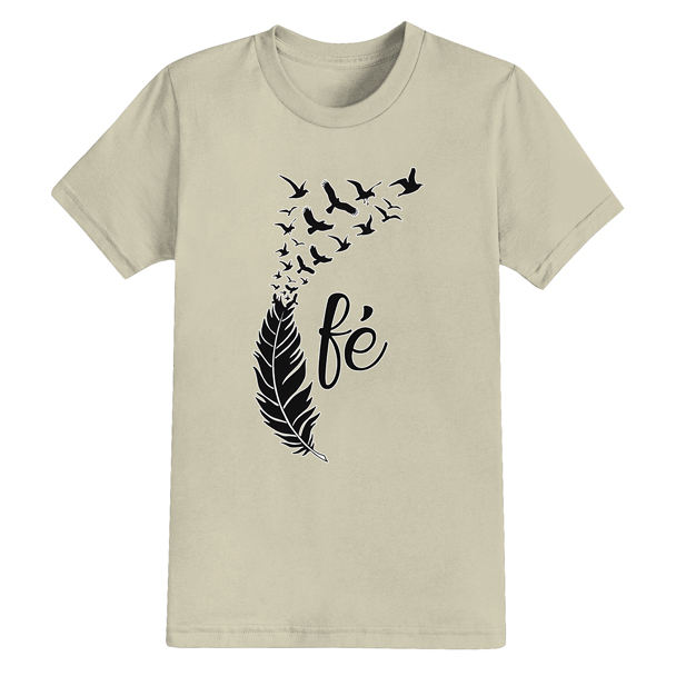 Camiseta 100% Algodão Confortável Estampada Cristã T-Shirt Fé Plant