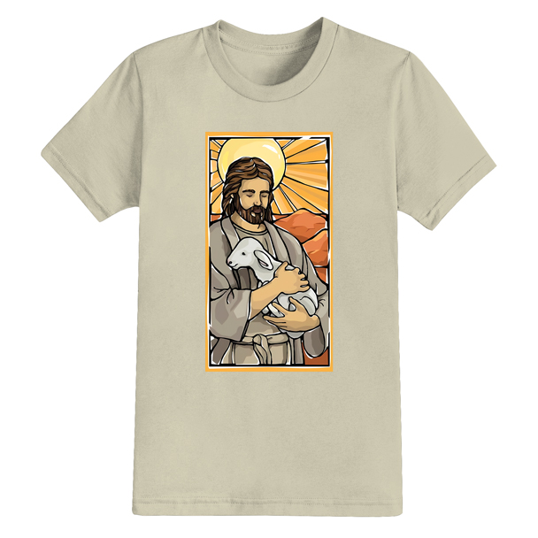 Camiseta Estampada Unissex Estampada Confortável Mosaic Cordeiro